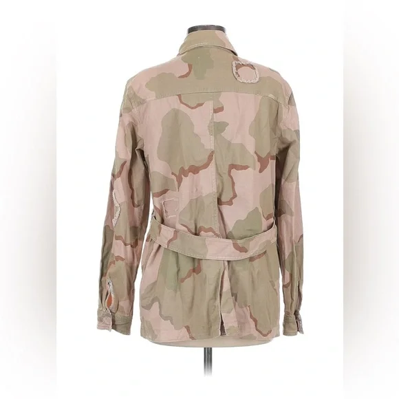 Anthropologie Pink and Green Camo Utility Jacket - Picture 6 of 9